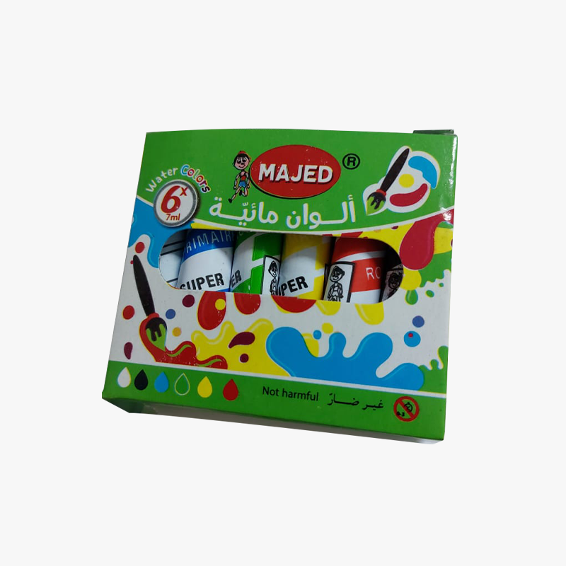 BOITE GOUACHE 6 tubes majed ouali fourniture scolaire